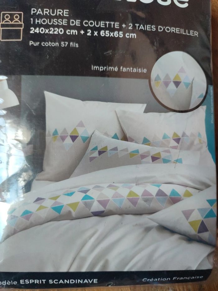 Parure 240*220 matte&rose neuve - photo numéro 3