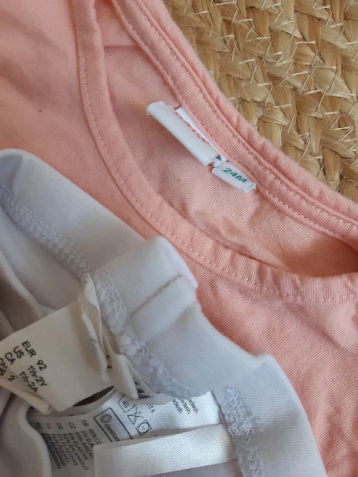 Tenue tee shirt Marie et legging blanc 2 ans - photo numéro 4