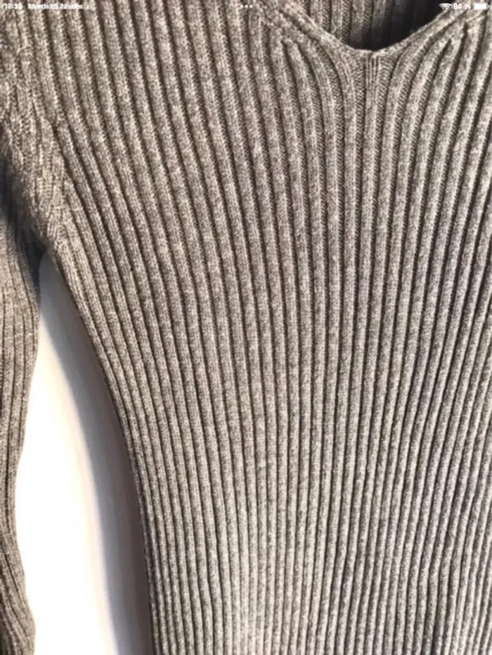 Robe pull grise en maille très douce neuve jamais portée - photo numéro 4