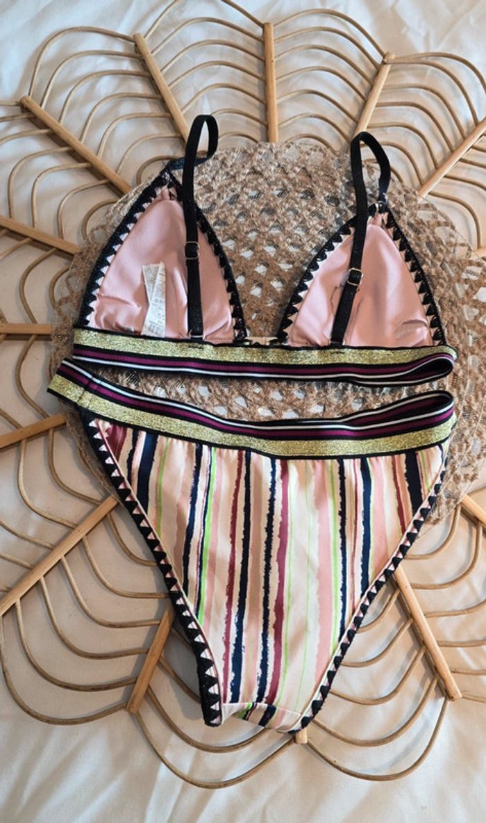 Maillot de bain 2 pièces rayé River Island - photo numéro 6