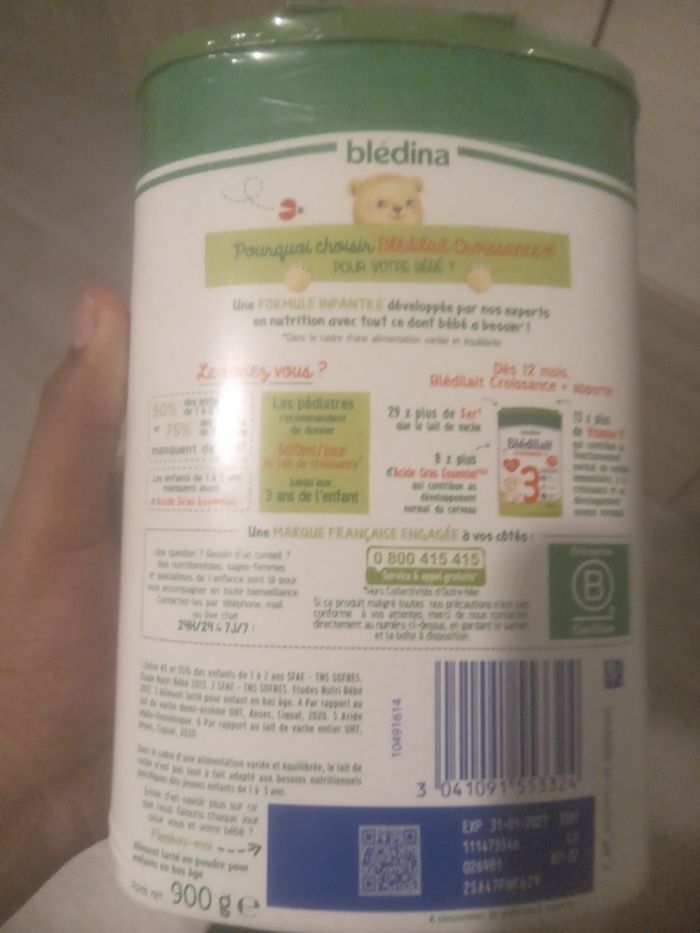 Lait blédilait pour bébe 3 - photo numéro 3