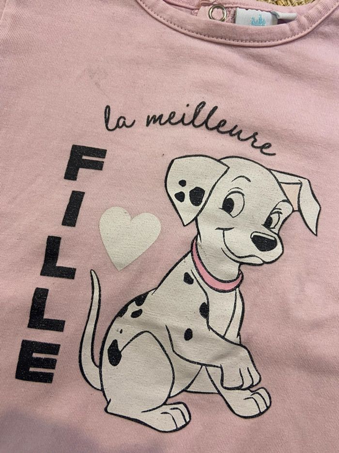 Pyjama fille fin été coton 101 dalmatien - photo numéro 3