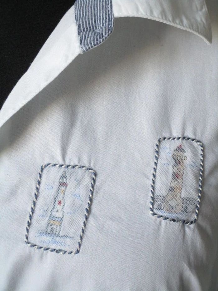 Chemise sans manches vintage phares 36 TBE - photo numéro 3