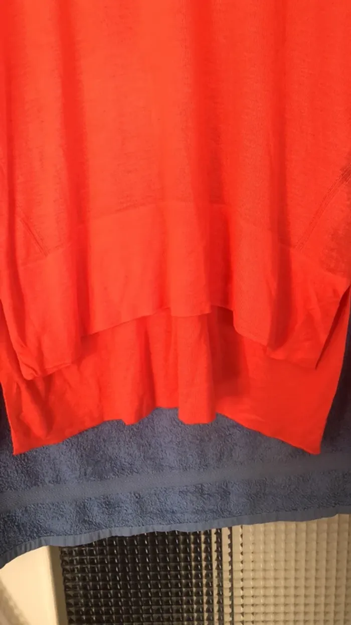 Pull fin Zara corail fluo - photo numéro 4