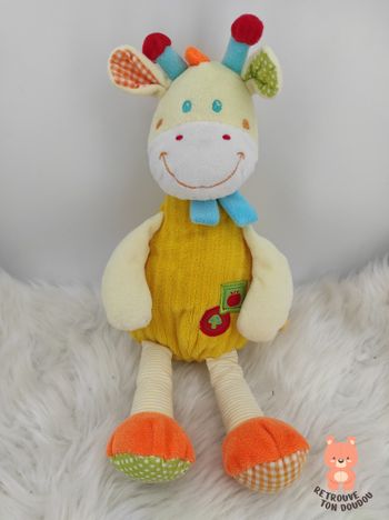 Doudou Girafe Jaune Mots d'Enfants