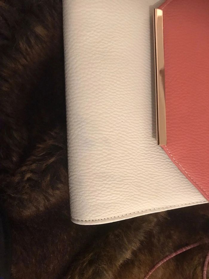 sac bandouliere rose saumon et beige neuf etisuette - photo numéro 4