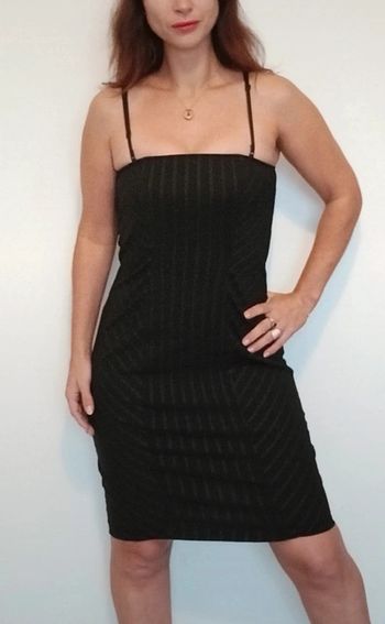 Robe stretch rayée transformable robe bustier