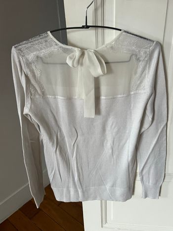 Pulls blanc etam taille XS