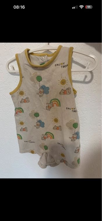 Combinaison manches courtes lot de 2 