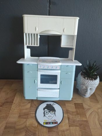 Kitchen cuisine barbie vintage bleu