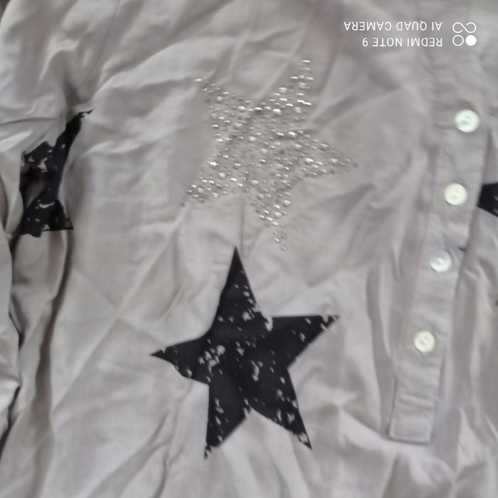 Chemise marron clair étoiles t48 - photo numéro 2