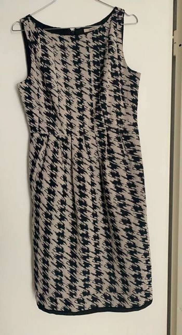 Robe tailleur style pied-de-poule