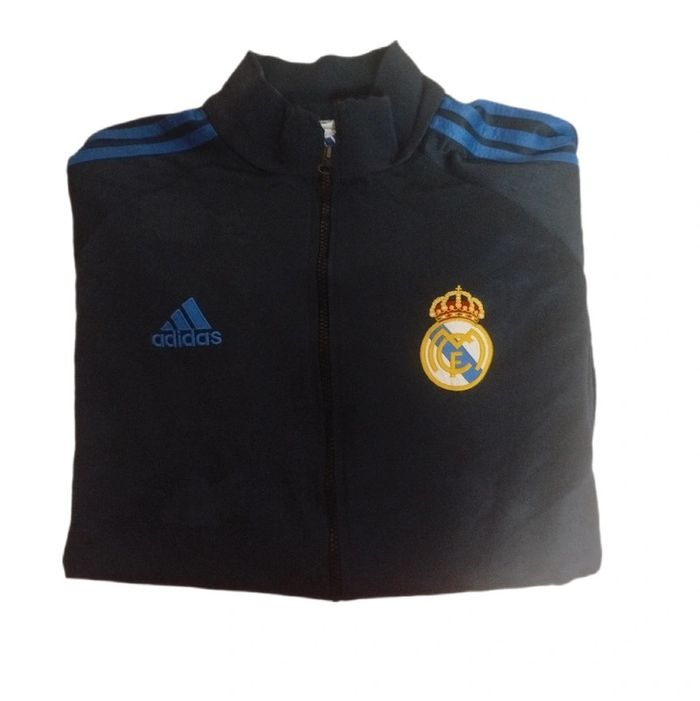 Veste noire Real Madrid vintage logo brodé | Adidas | M - photo numéro 2