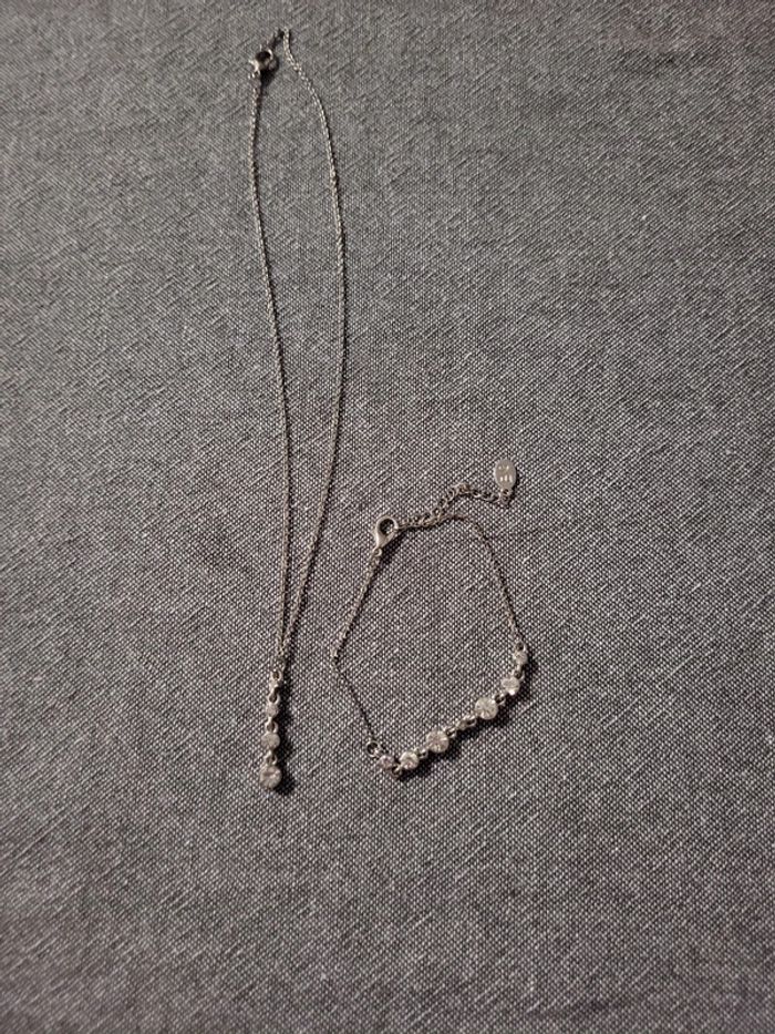 Collier et bracelet "diamant"