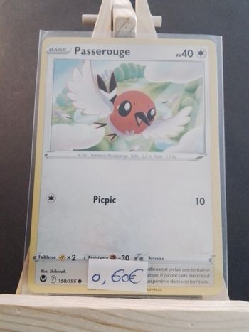 Carte Pokémon Passerouge 150/195
