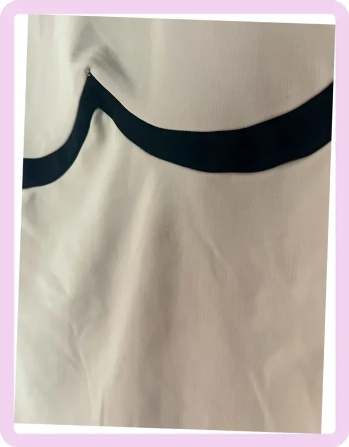 Body Vivons beige & noir – taille M – manches longues, chic graphique - photo numéro 7