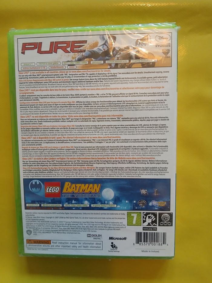 2 jeu video en 1 XBOX360 live (pure disney,batman lego ) - photo numéro 3