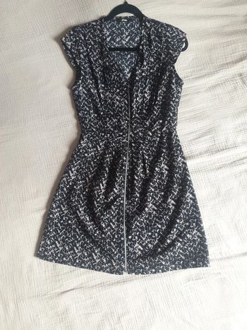 Robe imprimé entièrement zippée à l'avant