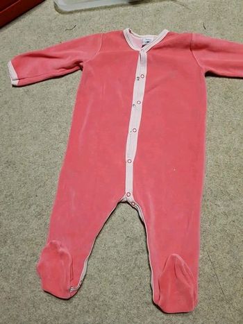 Pyjama velours petit bateau 12 mois fille