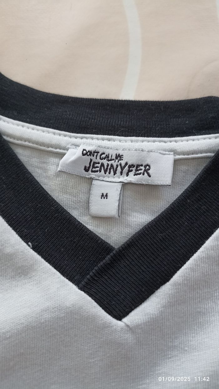T-shirt court fille M Jennyfer blanc - photo numéro 2