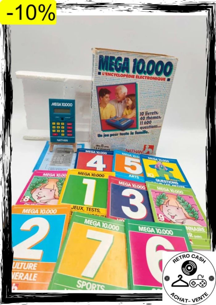 Super Mega 10000 Ancien Jeu Électronique 1987,  Nathan  Fonctionnel