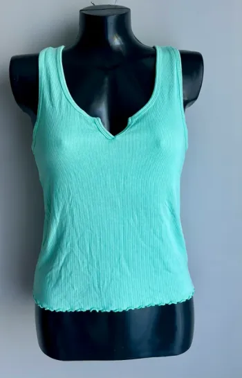 Primark débardeur vert/bleu femme T.S – bien regarder mesures et photos