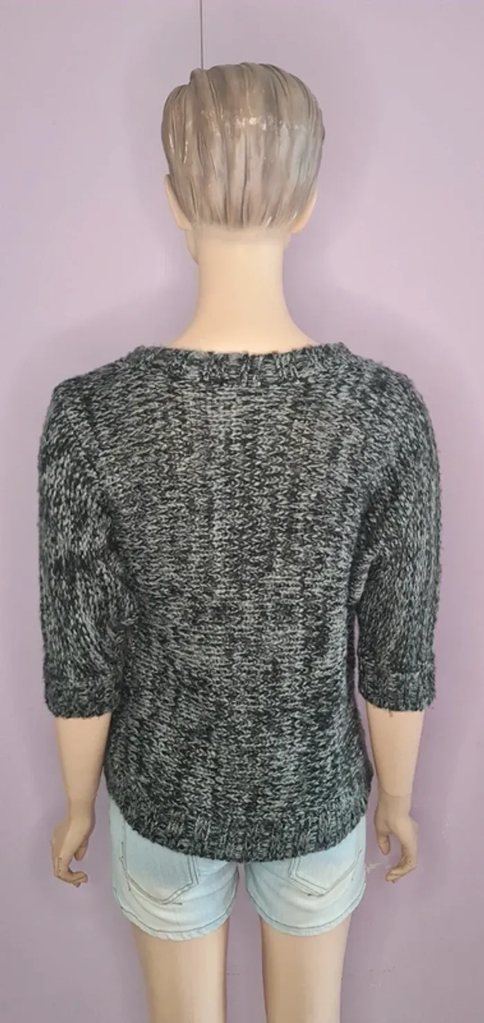 Pull en laine femme couleur gris - photo numéro 3