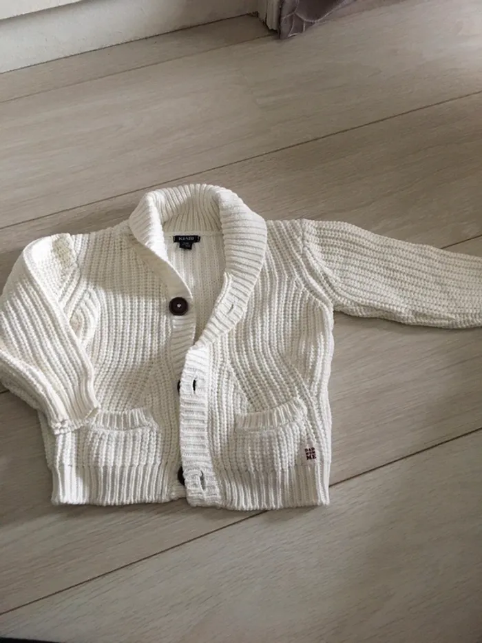 Gilet crème 12 mois kiabi