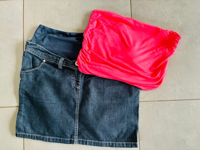 Lot vêtements grossesse maternité jupe bandeau