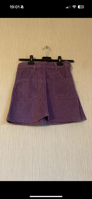 Jupe en velours violet 10 ans
