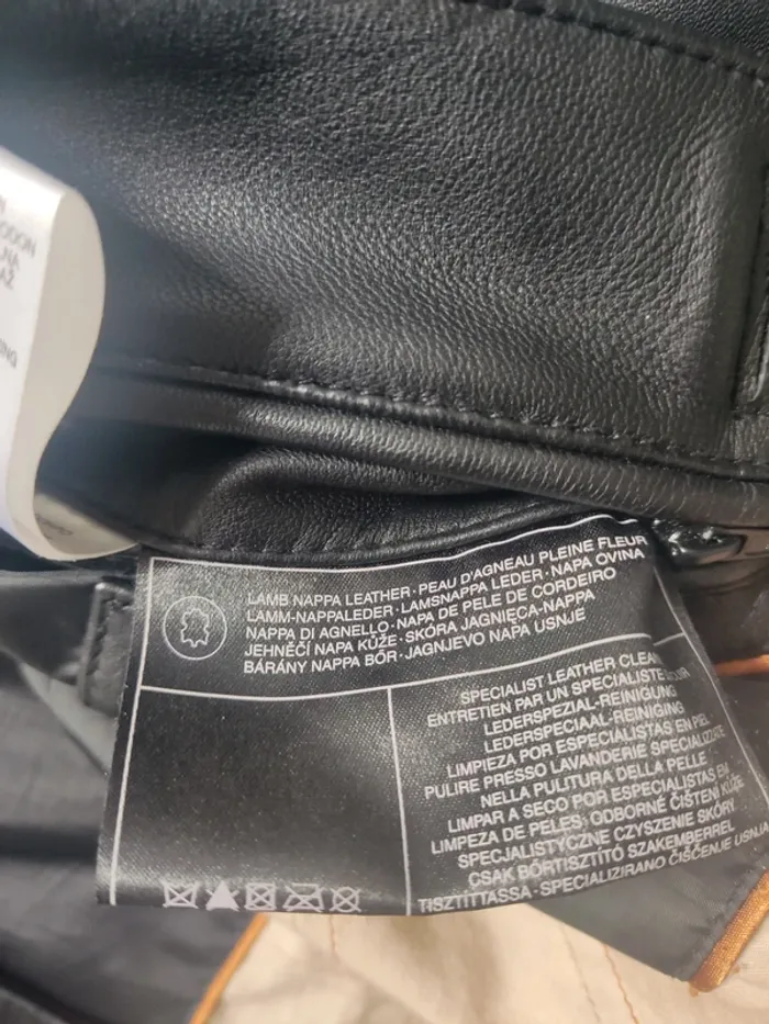 Blouson veste en cuir d'agneau noir avec poches taille 48 / XL Westbury - photo numéro 7