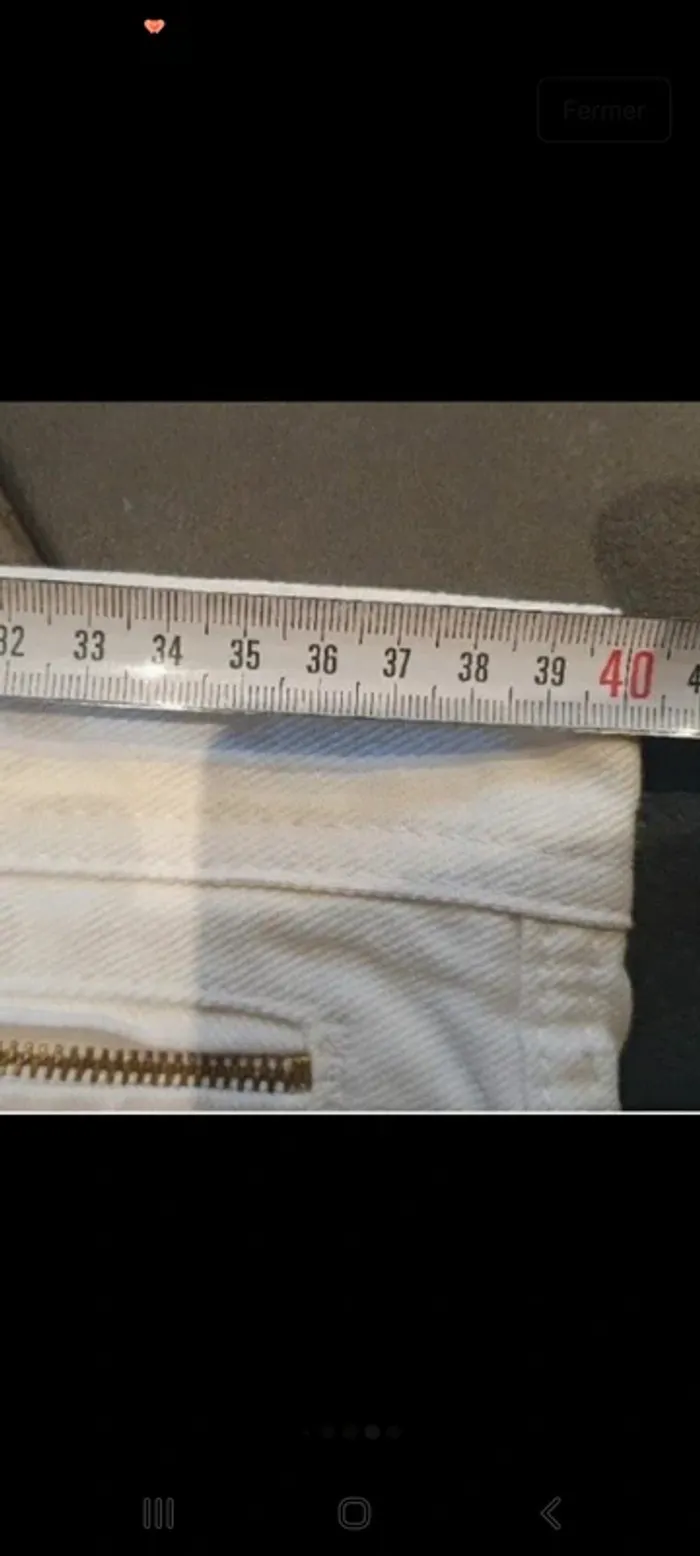 Jeans blanc taille 40 - photo numéro 8