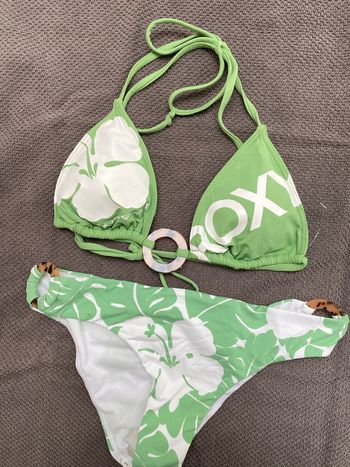 Maillot de bain Roxy S  OG Fixed Tri vert et blanc