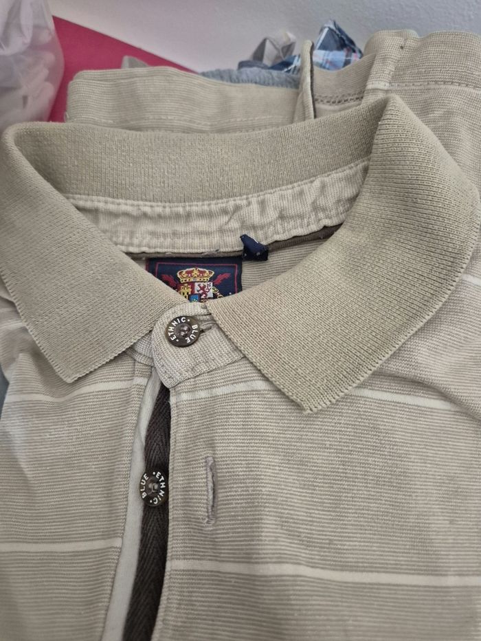 Polo Ethnic Blue  homme Taille L - photo numéro 3