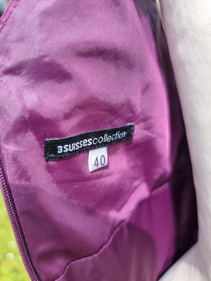 Superbe robe de cérémonie violet satiné * T40 * - photo numéro 13