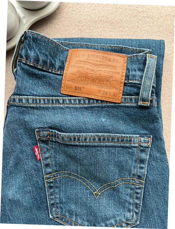 Jeans Levis 511 homme bleu W29L32 comme neuf - photo numéro 2