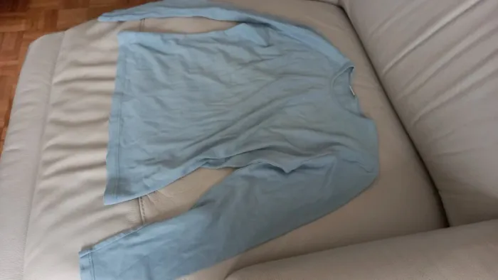 Tshirt manches longues in extenso bleu vert