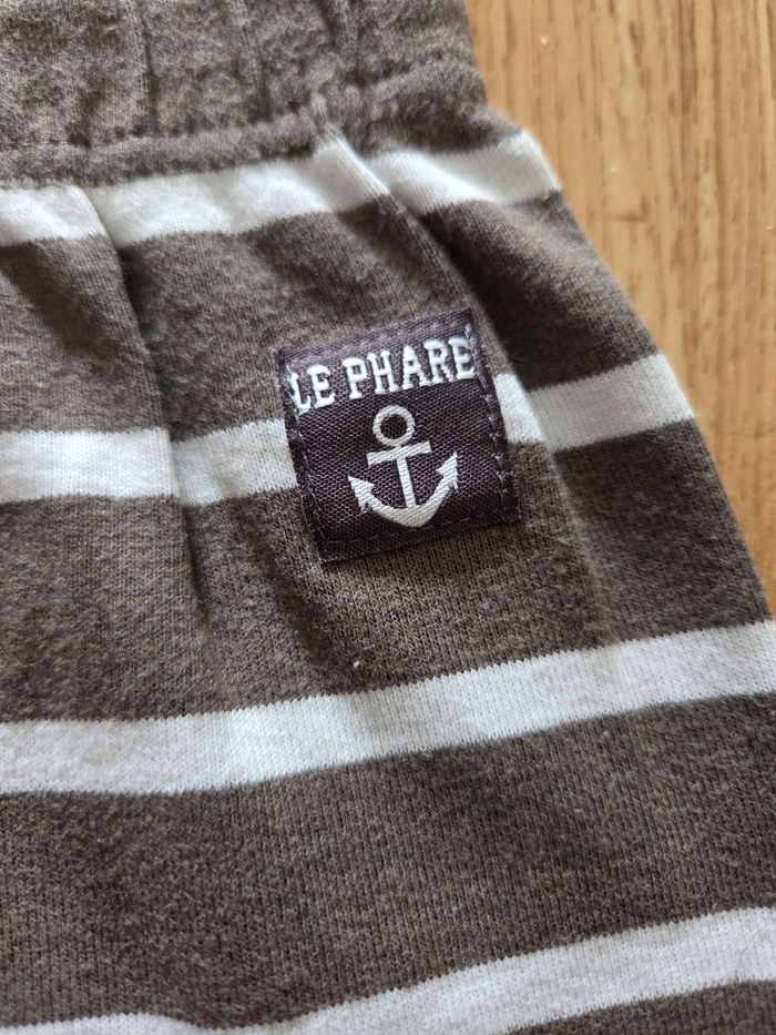 Short Le Phare de la Baleine - Rayé Gris & Blanc - Taille 6 ans - photo numéro 3