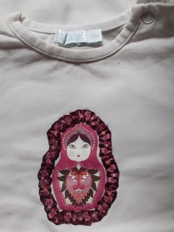 Sweet blanc  motif poupée russe