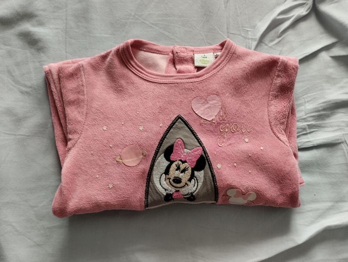 Pyjama velours Minnie taille 9 mois - photo numéro 5