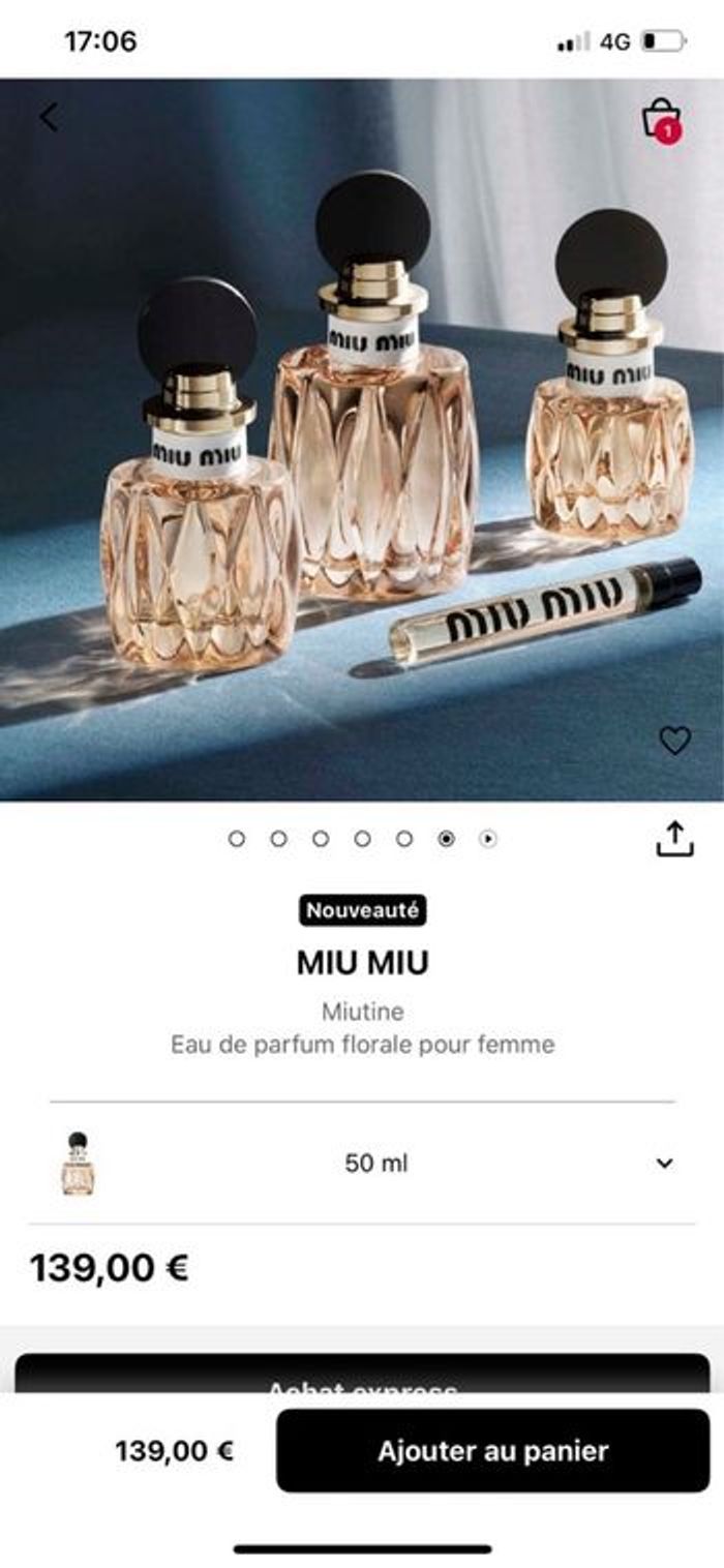 Le dernier parfum  Miu Miu  neuf et authentique - photo numéro 7