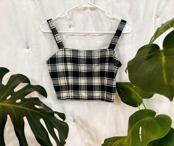 Plaid Gingham Cami Tank Top - photo numéro 3