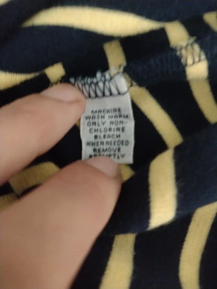 Polo vintage rugby Ralph Lauren rayé bleu marine et jaune – Taille XL – Col blanc zippé et bouton - photo numéro 10