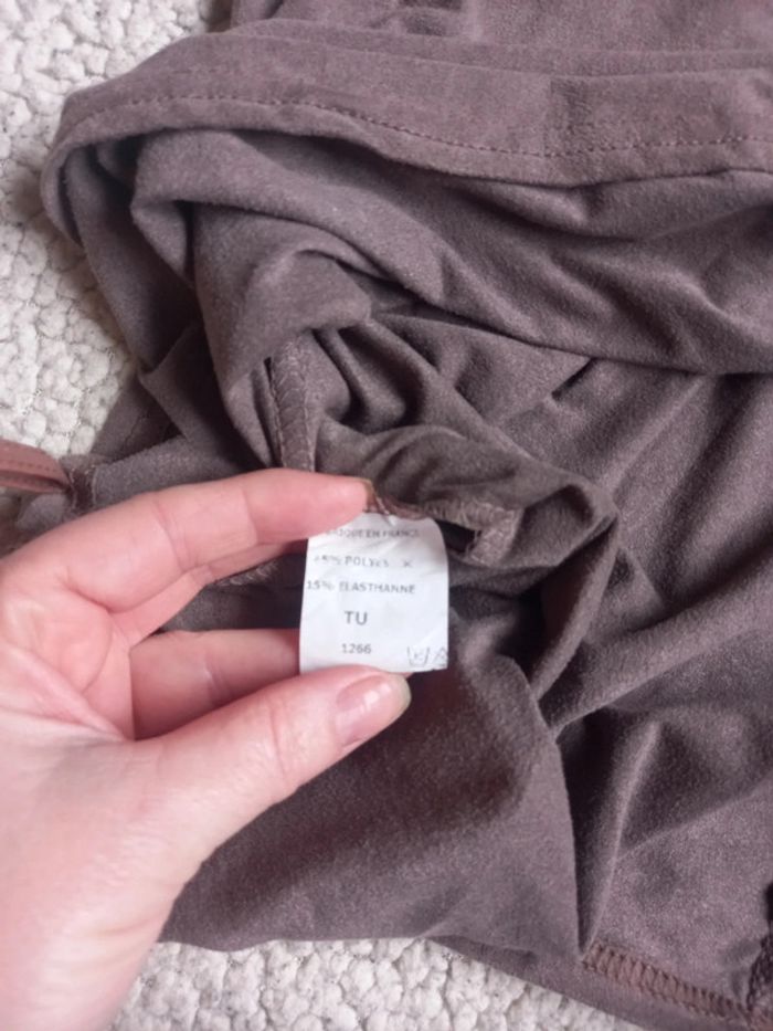 Robe courte en suédine avec franges - photo numéro 5