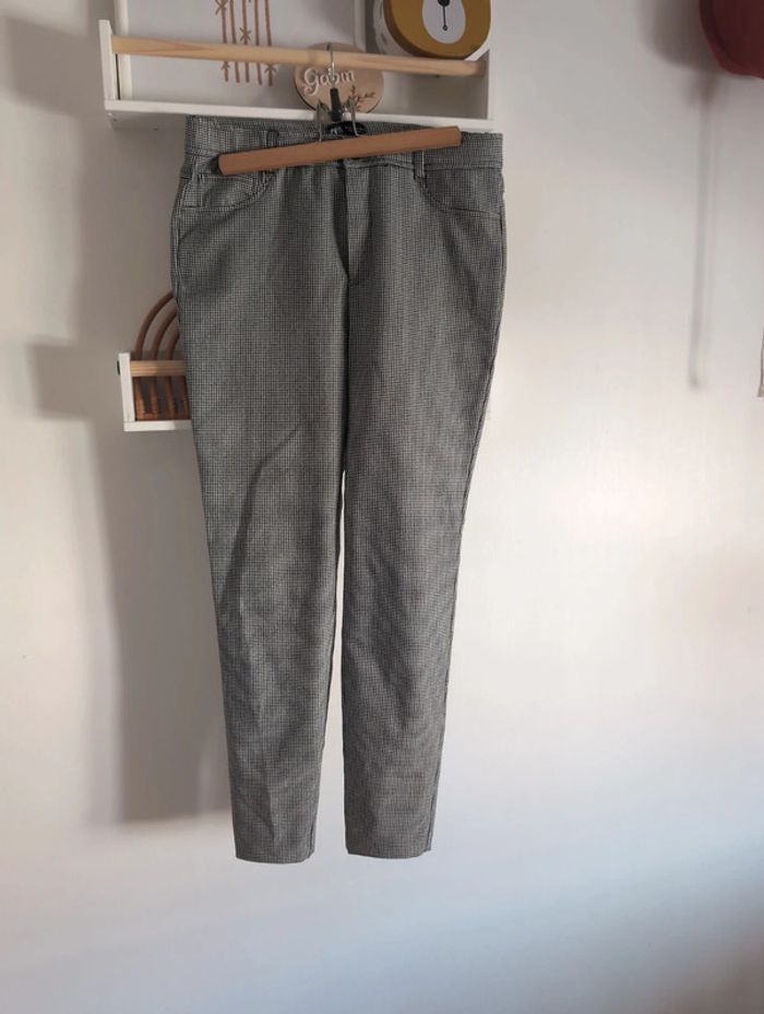 Pantalon droit pied de poule - photo numéro 2