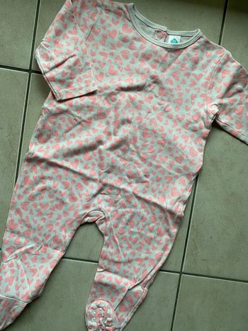 Pyjama fille coeur rose 12 mois Tex