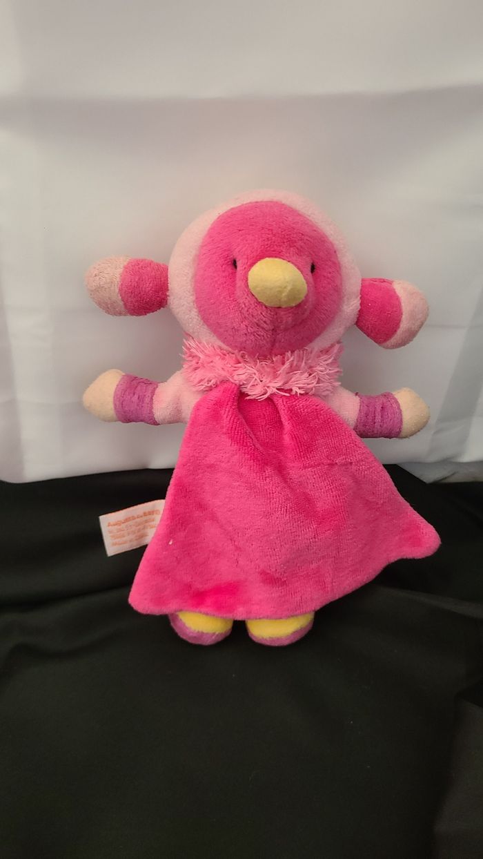 Doudou lutin fille oiseau rose Pata KATHERINE ROUMANOFF - photo numéro 3