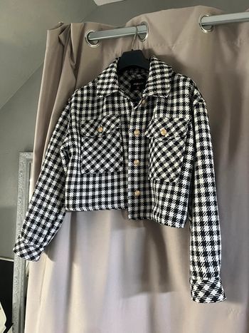 Veste courte à carreaux