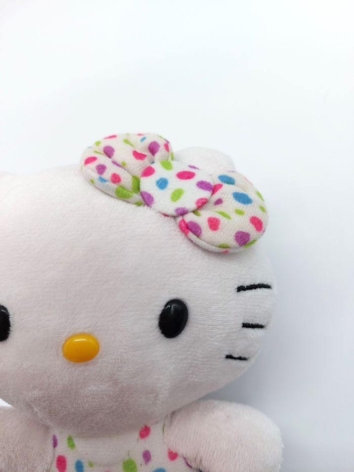 Petite peluche Hello Kitty blanc rose TY 2014 robe pois 15 cm - photo numéro 5