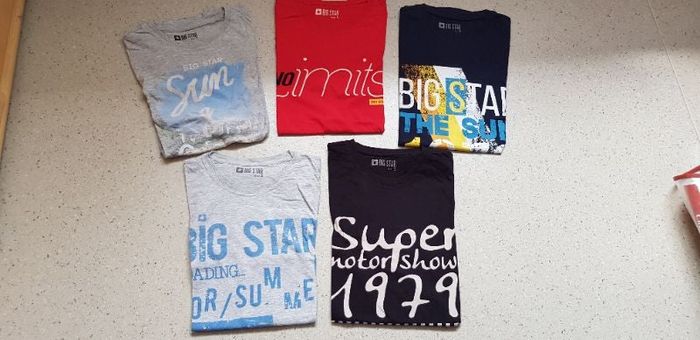 5 tee-shirts Big Star en taille S